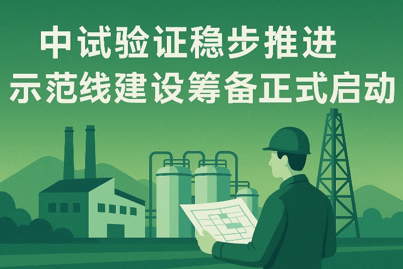 中试验证稳步推进，示范线建设正式启动筹备
